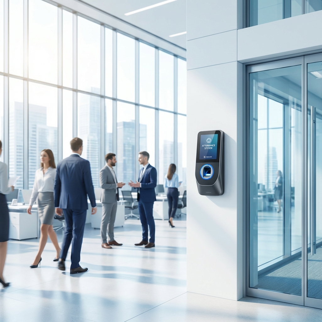 Modern Office with Biometric System